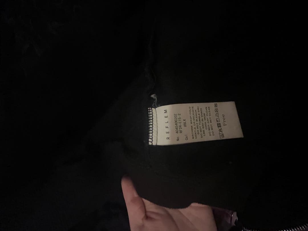 レフレム 猫耳 ZIPパーカー ブラック