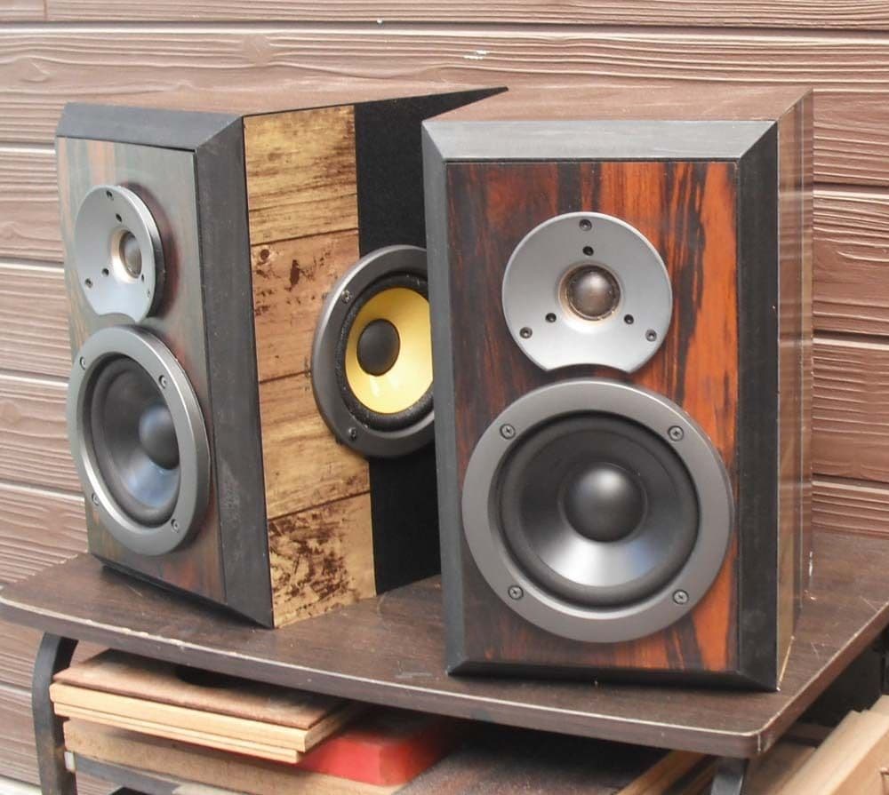 改造スピーカー ダブル ウーファ バナナプラグ対応