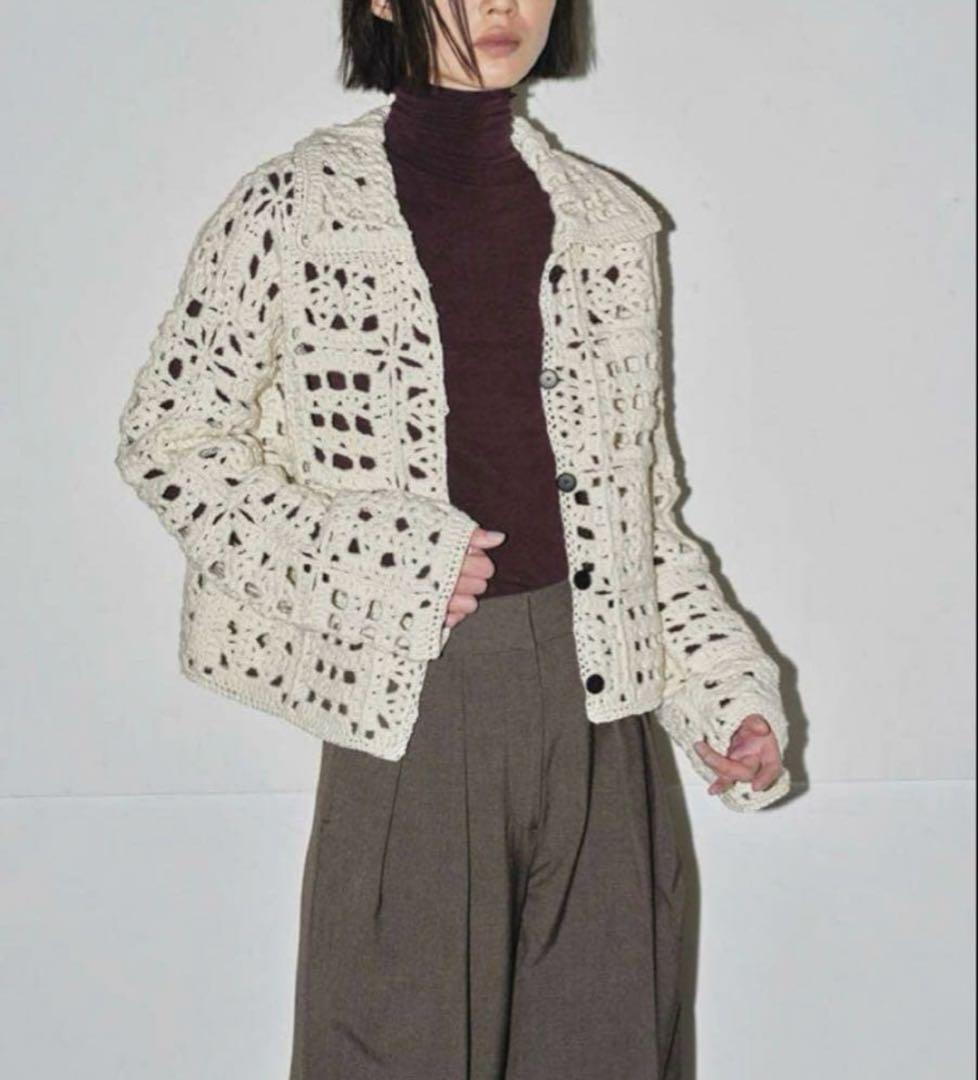 TODAYFUL Crochet Knit Shirtsエクリュ