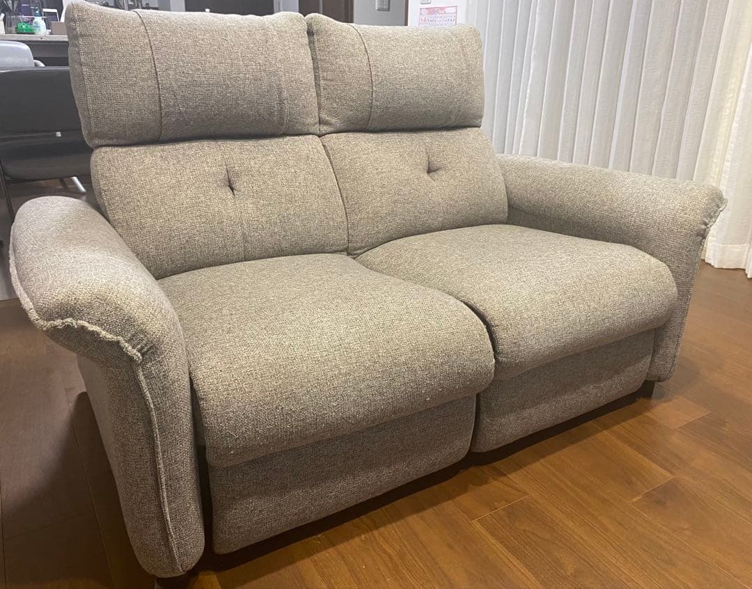 2人掛け電動布張りリクライニングソファ(Nピュール MO)　ニトリ