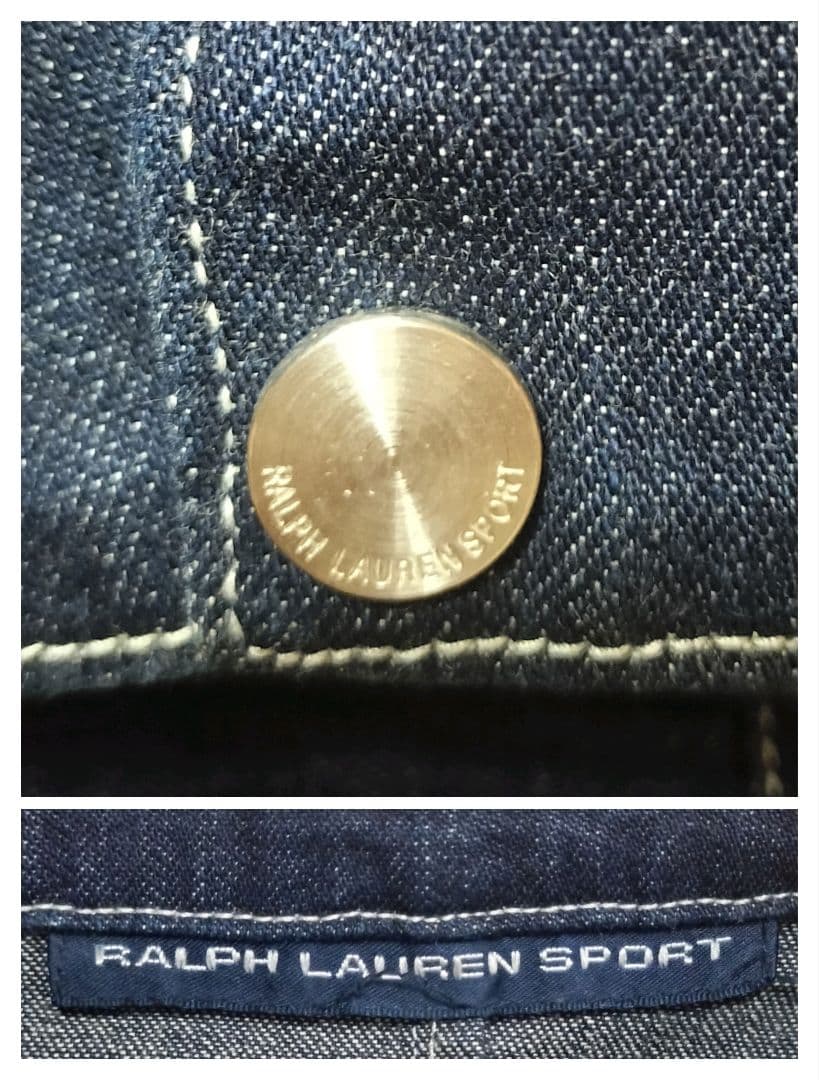 希少！ビンテージ ラルフローレンスポーツ ファイヤーマンフック デニムジャケット
