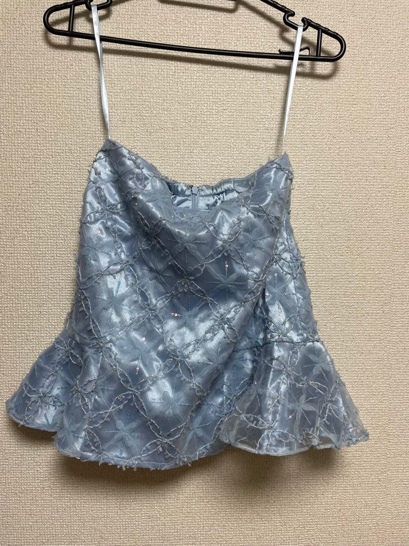 ROBE de FLEURS 水色フリルドレス Sサイズ