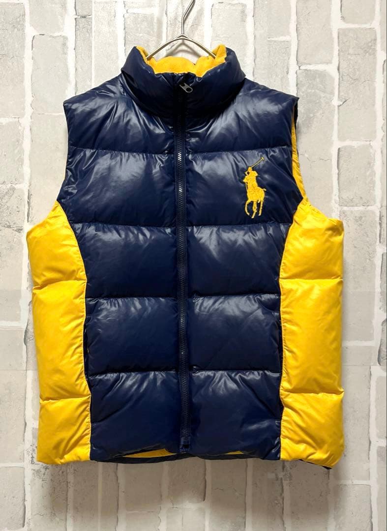 ポロ バイ ラルフローレン ダウンベスト 短丈 ビッグポニー 刺繍ロゴ メンズ