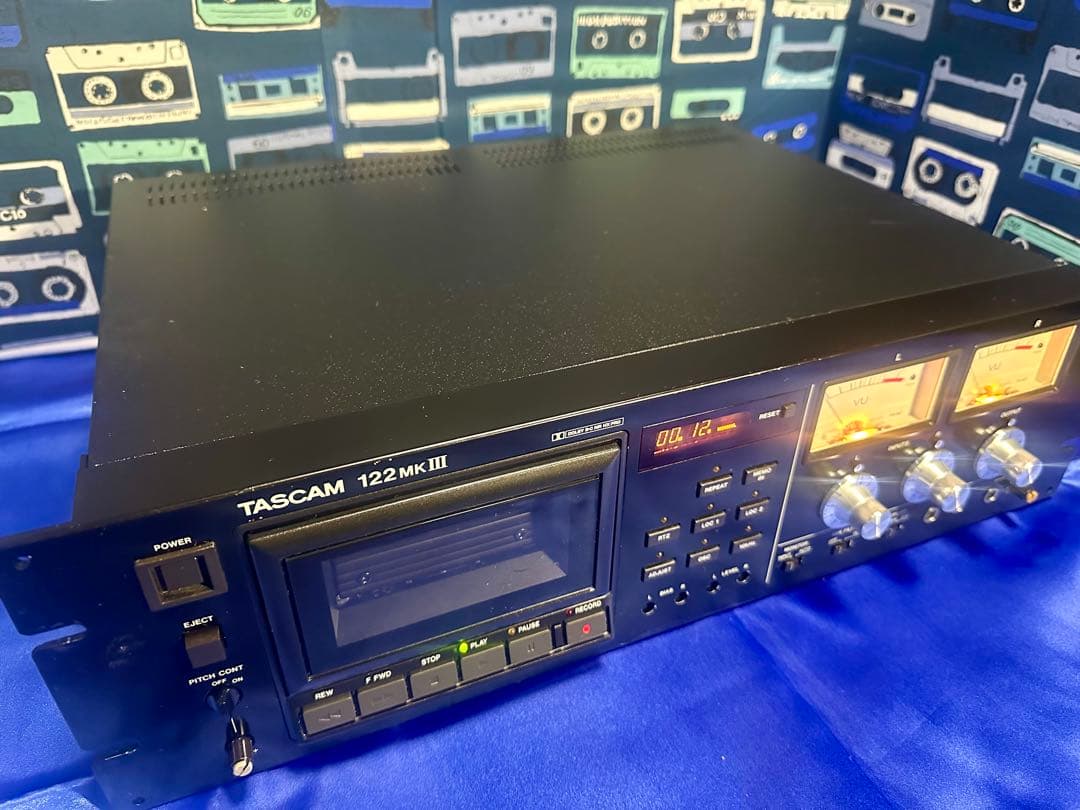 TASCAM プロ業務用3ヘッドカセットデッキ 122MK3 動作品 Ex109