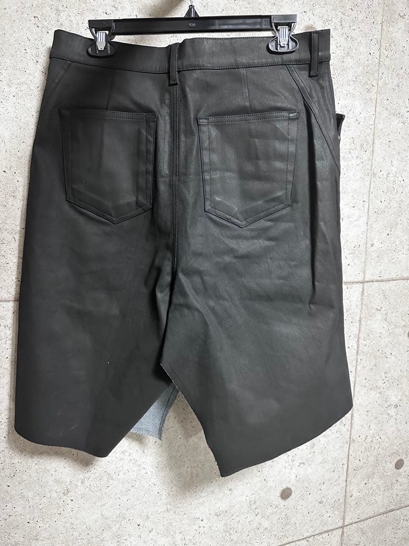 RICKOWENS ブラックデニムハーフパンツ