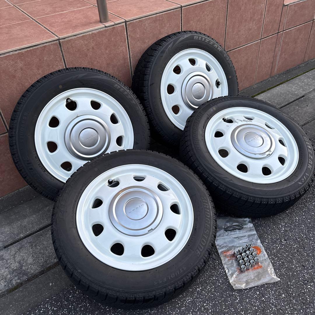 スタッドレスタイヤ ホイール ラパン 純正品 155/65R14 4本