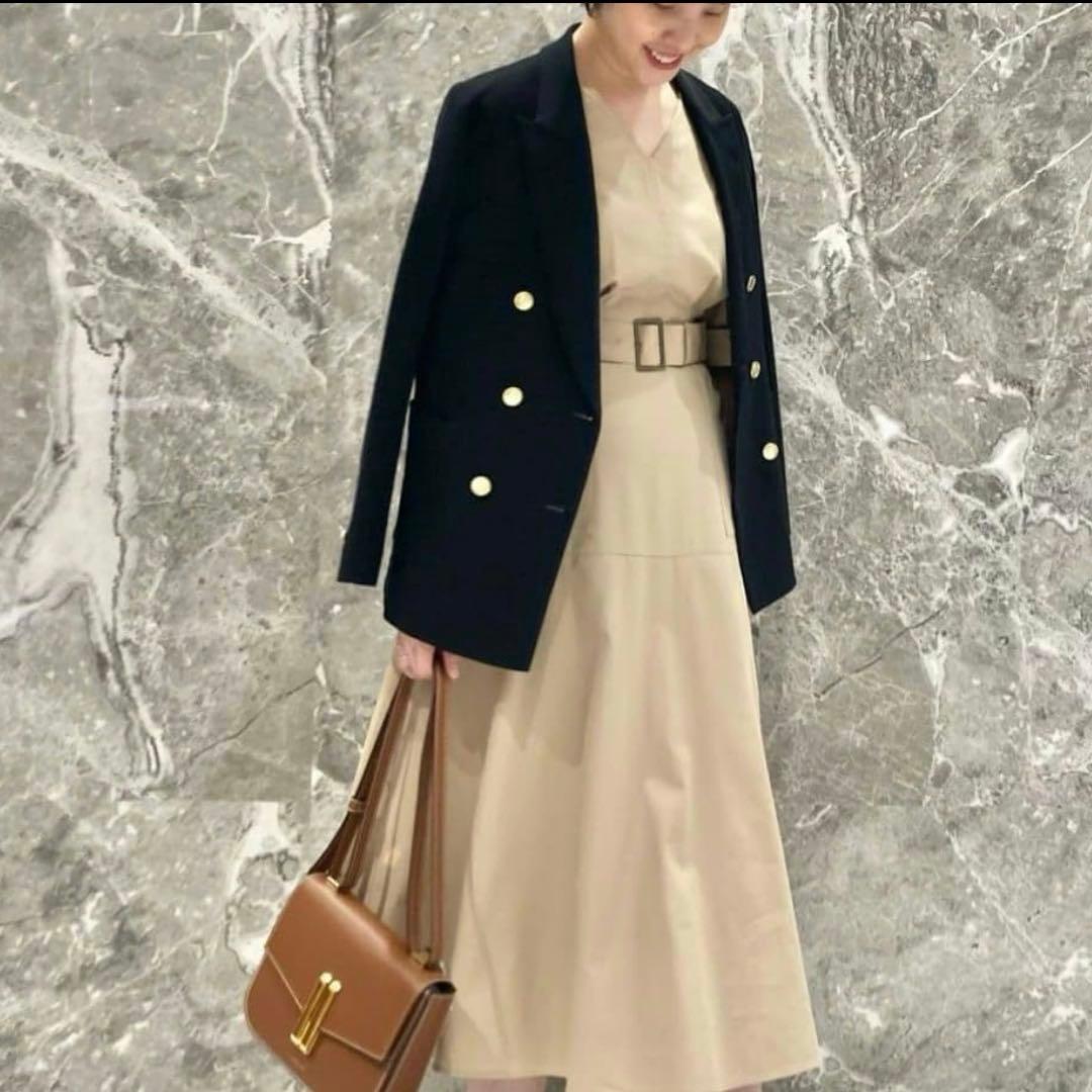 allureville レノクロスダブルブレストジャケット　伸縮性　金ボタン