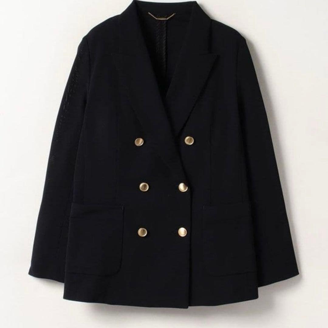 allureville レノクロスダブルブレストジャケット　伸縮性　金ボタン