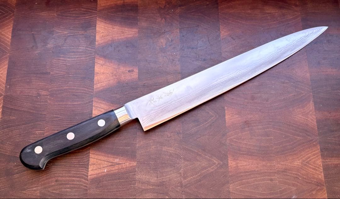 龍泉刃物　摩天楼　ダマスカス　筋引　270mm 包丁　越前打刃物　洋包丁