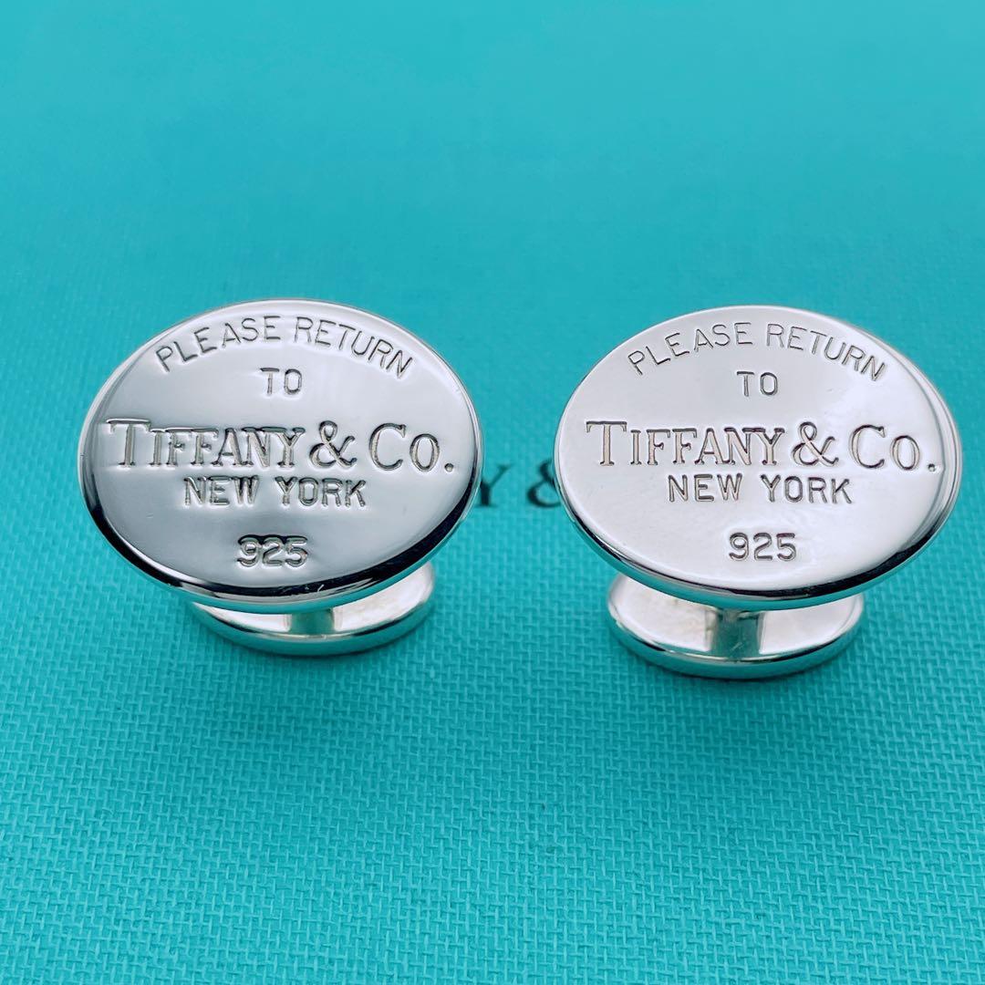 Tiffany & Co. カフスボタン　オーバル　リターントゥ　シルバー925