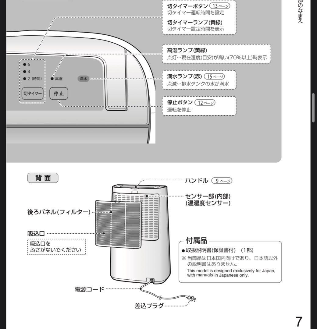 【2回使用のみ】シャープ プラズマクラスター 衣類乾燥除湿SHARP 除湿機