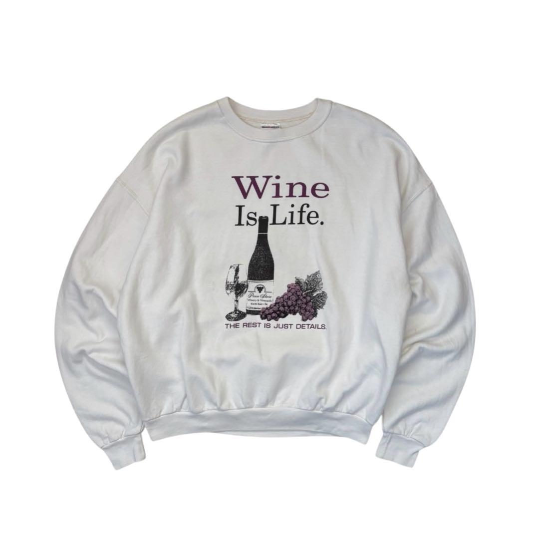 90’s USA WINE IS LIFE JERZEESスウェット