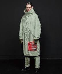 almostblack グラフィックモッズコート