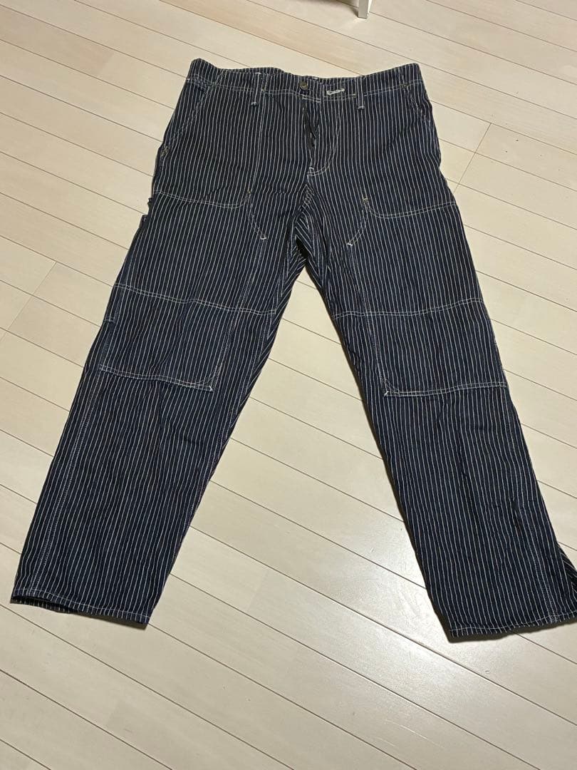 もなかGAP BAGGY CARPENTER ストライプパンツ 31/32