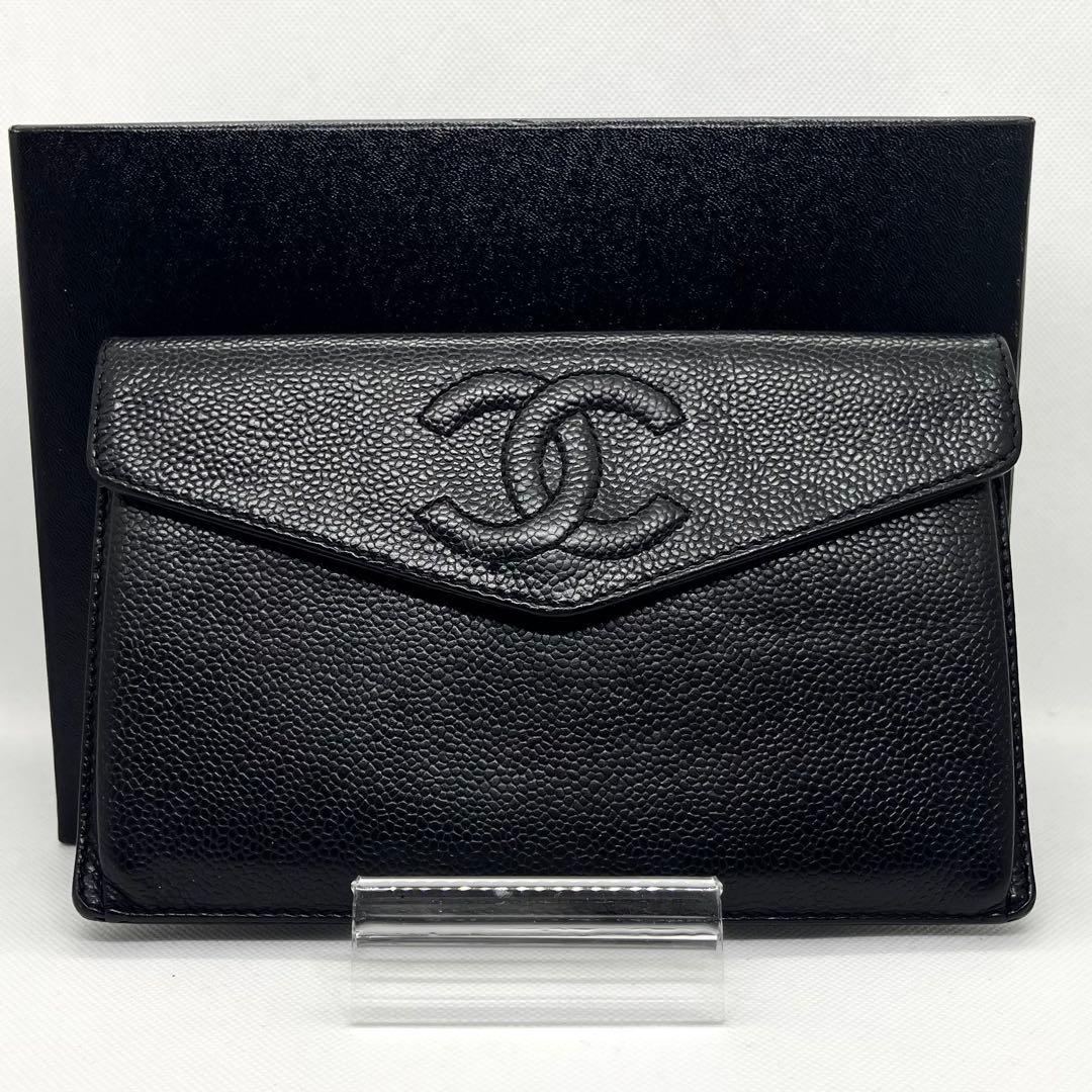 入手困難/大容量✨シャネル クラッチバッグ ココマーク キャビアスキン 財布
