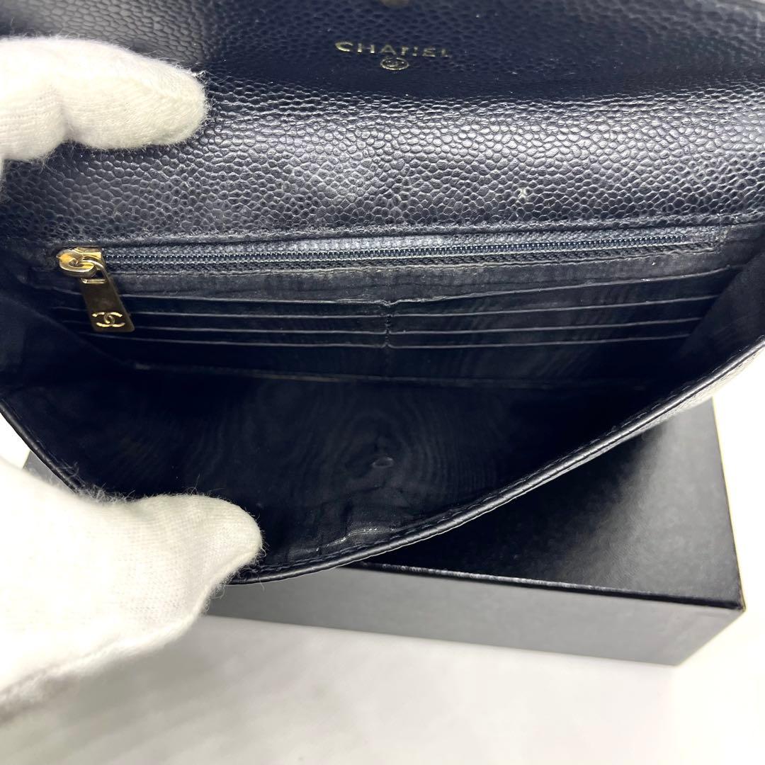 入手困難/大容量✨シャネル クラッチバッグ ココマーク キャビアスキン 財布