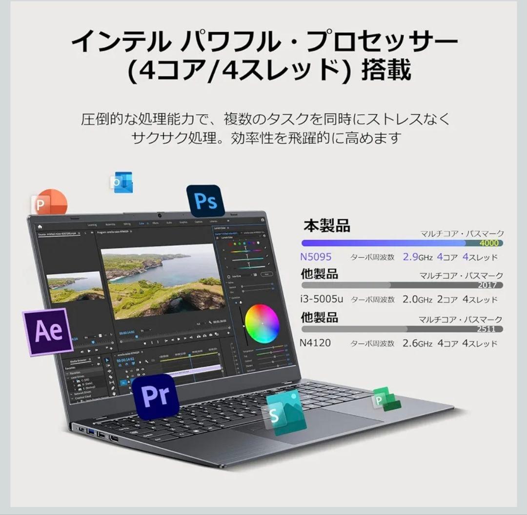 ノートパソコン Office 2024 15.6型 Core16GB