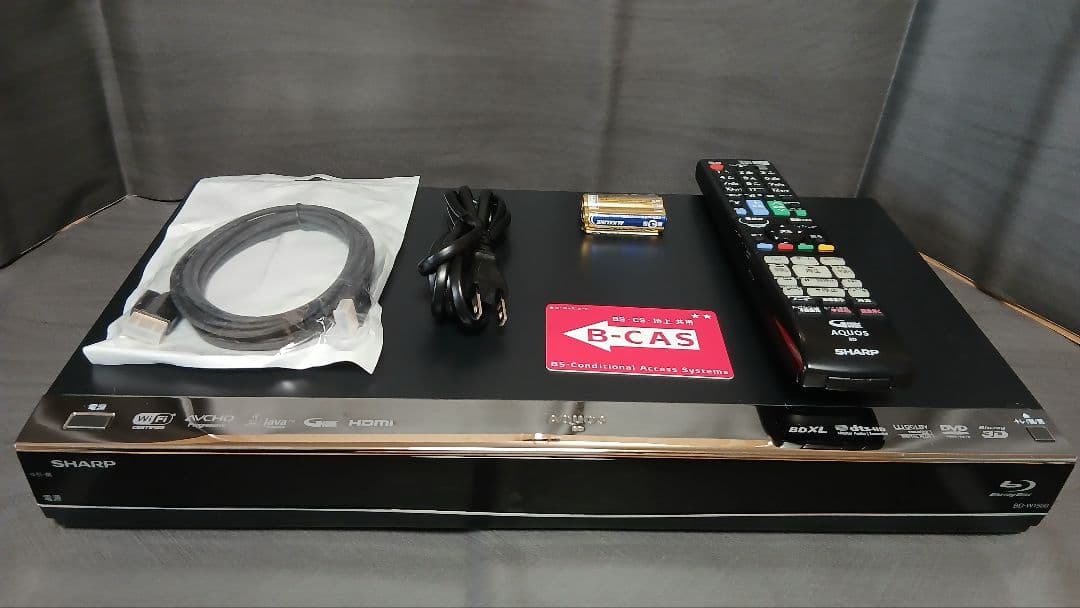 1TB シャープ AQUOS BDレコーダー☆BD-W1500☆リモコン付