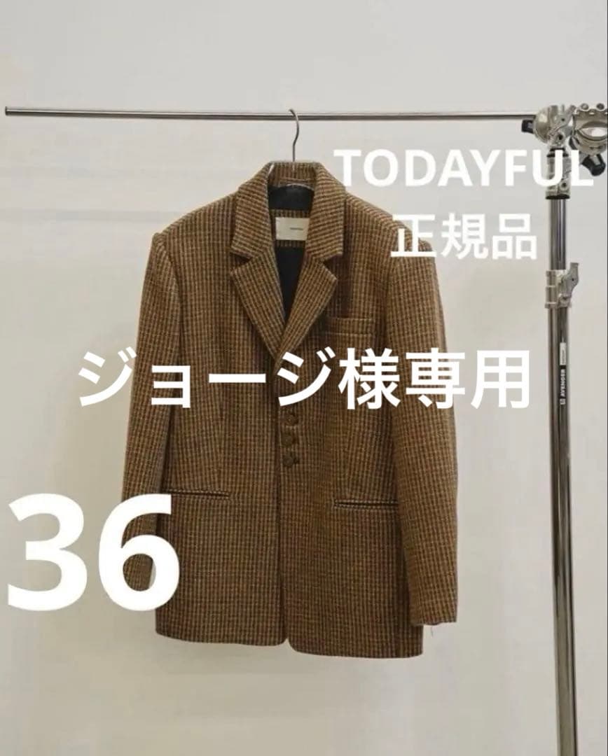 ジョージ　 TODAYFUL チェック柄 テーラードジャケット 36
