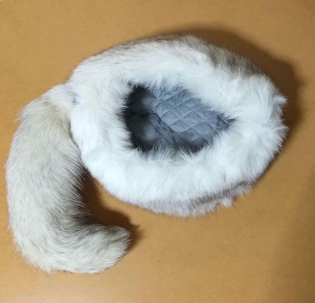 ニチロ毛皮 ブルーフォックス 帽子 ロシアンハット 未使用