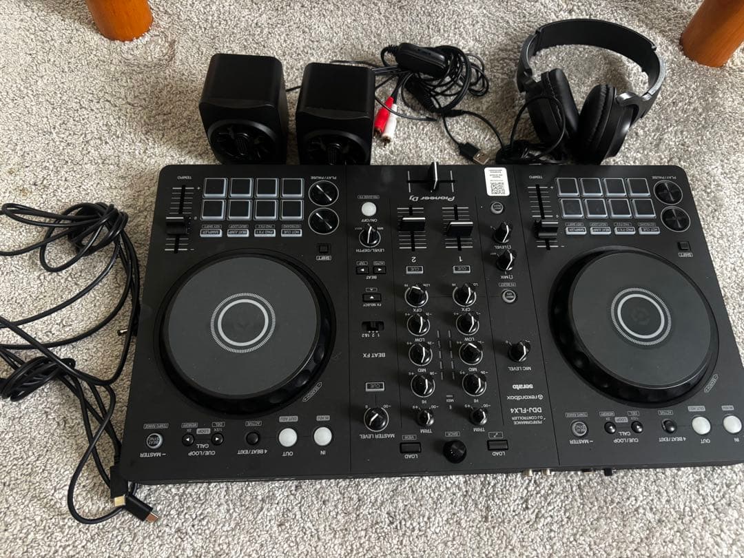 DDJ-FLX4 【初心者全部入りスピーカー・ヘッドホンセット】