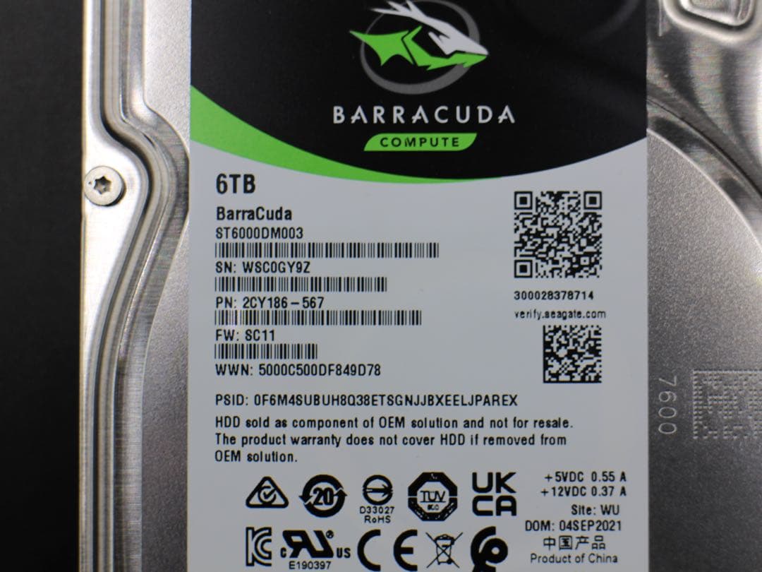 SEAGATE HDD 6TB ST6000DM003 ハードディスク 07