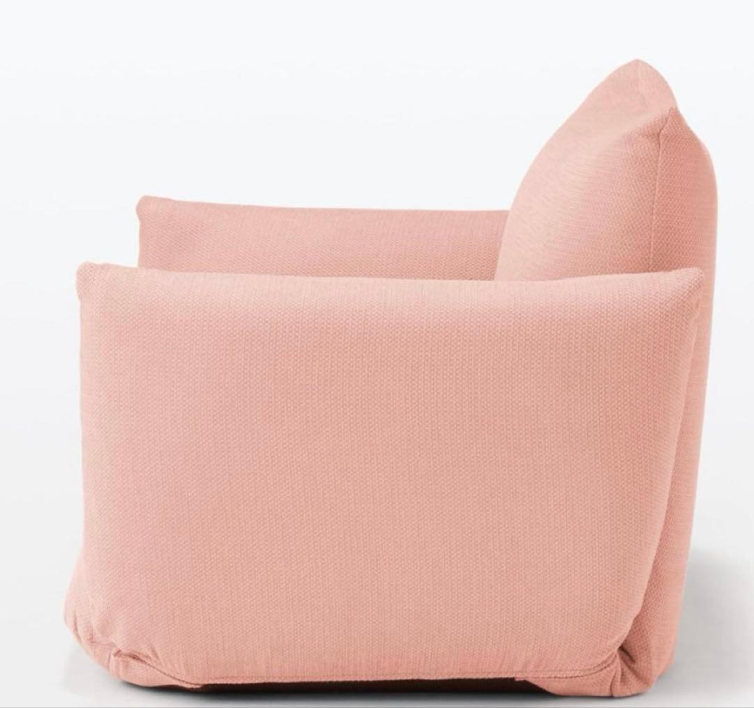 最終値下げ 無印良品 未使用に近い リクライニングソファ ピンク 1シーター