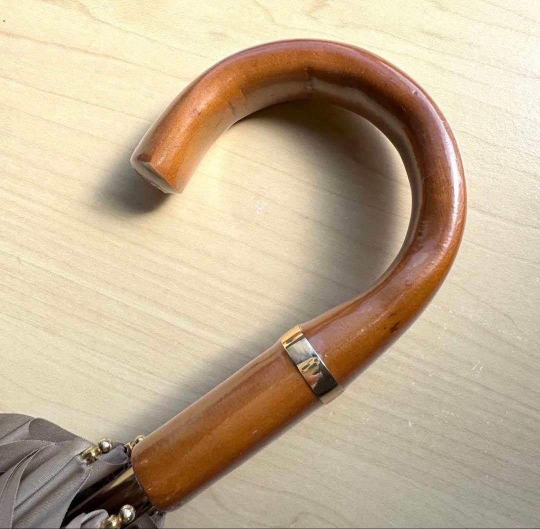 ★新品★GRACY　晴雨兼用　日傘　楽折１級遮光　遮熱　ペプラムフリル　ベージュ