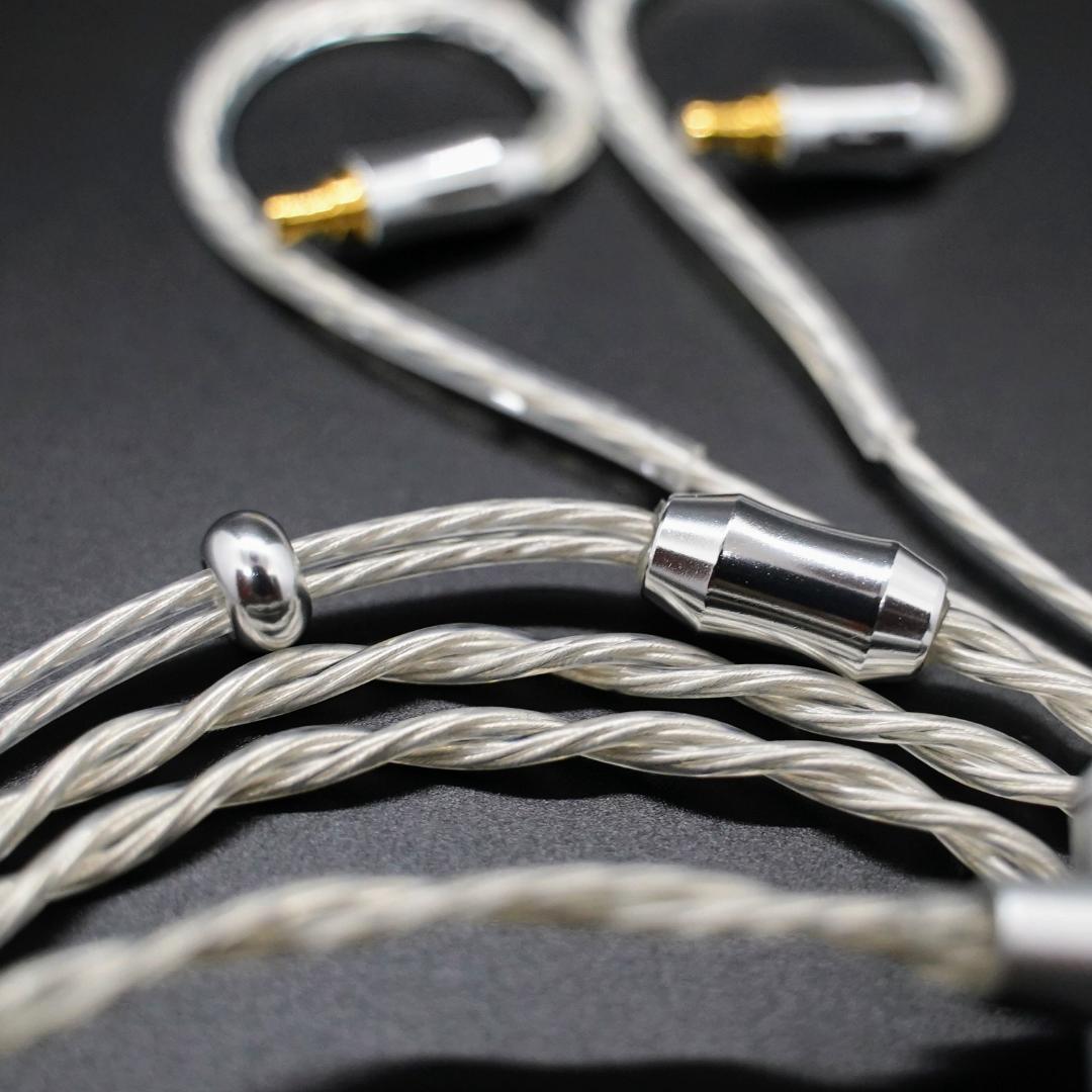 最高峰グレード7N超冷凍製単結晶銅銀メッキ最高ケーブルIE500/4.4mmL字