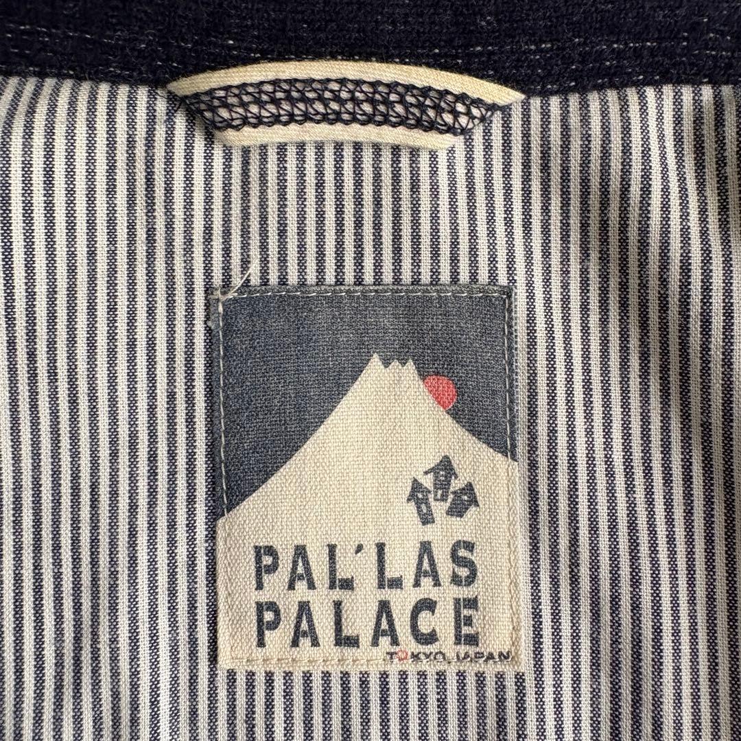 パラスパレス カシミヤ混スタンドカラージャケット 紺3 裏地ストライプ 日本製