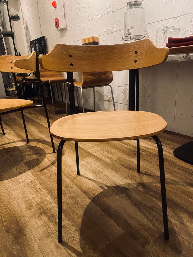 【とらぽん】関家具スタッキングダイニングチェア　2脚