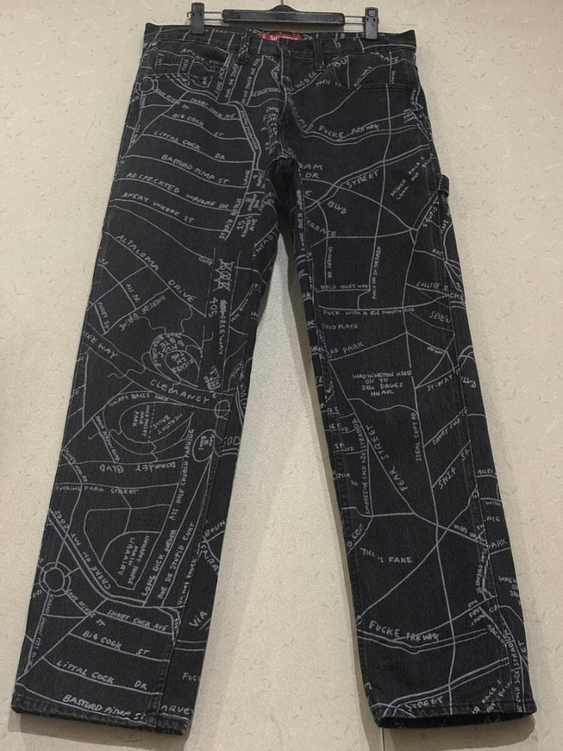 シュプリーム Gonz Map Denim ゴンズマップデニム ペインターデニム