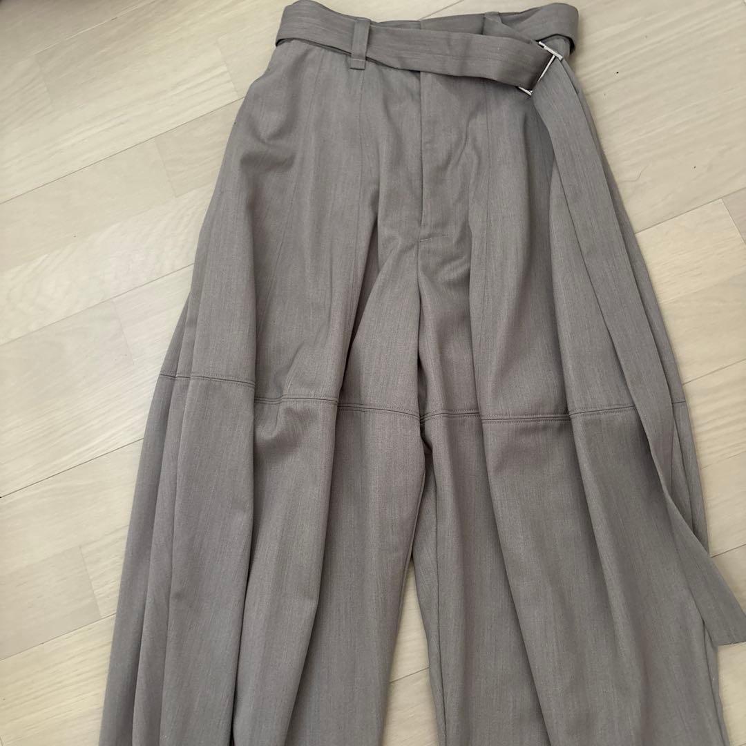 パンツ louren waist belt volume pants