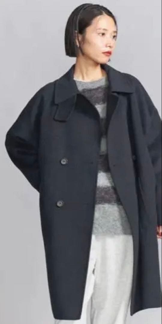 beauty &youth リバーポンチョコート