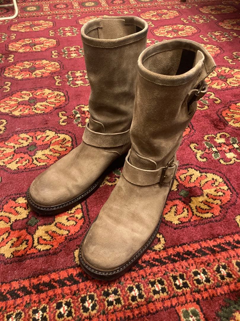 【ビブラムソール交換済】ブッテロ　スエード エンジニアブーツ