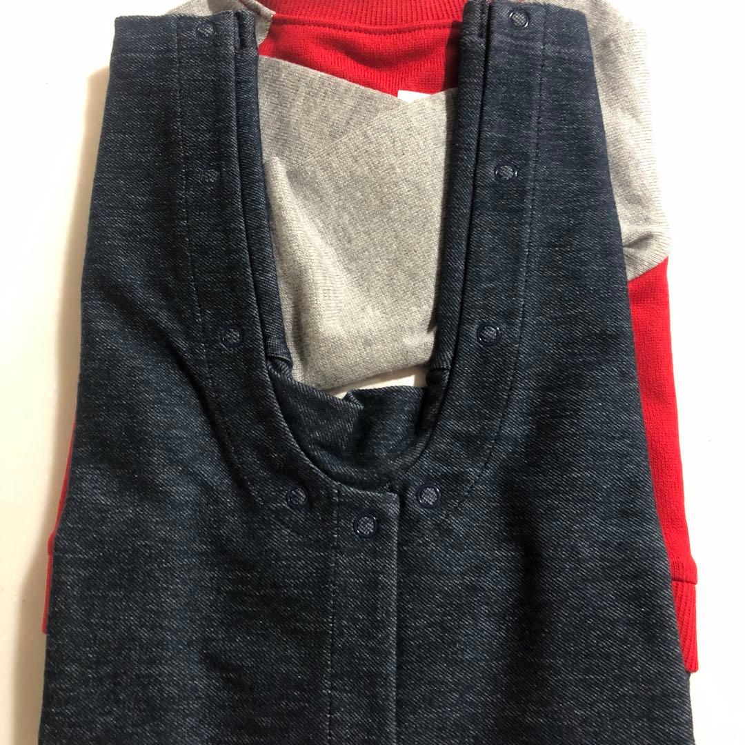 MIKIHOUSE ベースボールロンパース 赤・グレー・紺　新品　日本製　高級