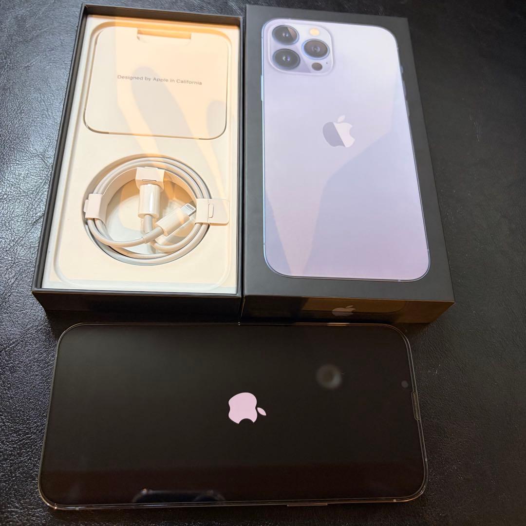 美品 iPhone13proMAX 256GB シエラブルー　箱付き