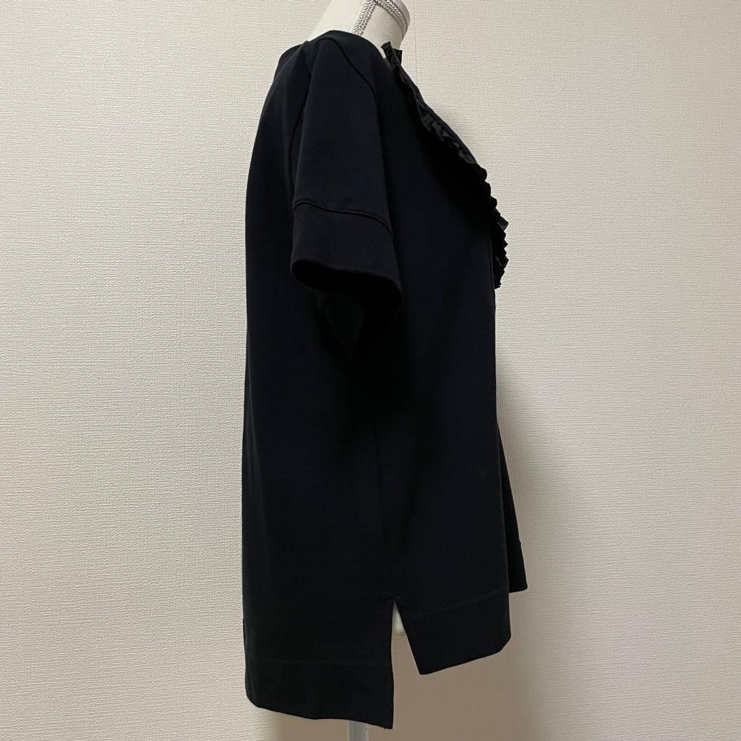 ヴィヴィアンウエストウッド　ラブフリルポロシャツ　オーブ刺繍　半袖　黒　日本製