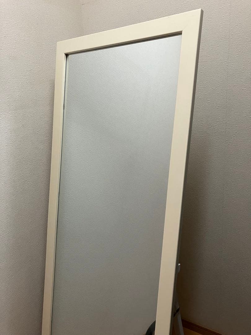 【直接引取可】大型ミラー　ホワイト　姿見　全身