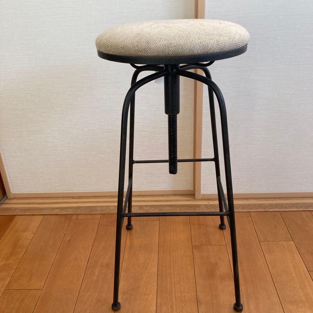 【Chiemiさまセット】ZARA  リネン スイベルバースツール2
