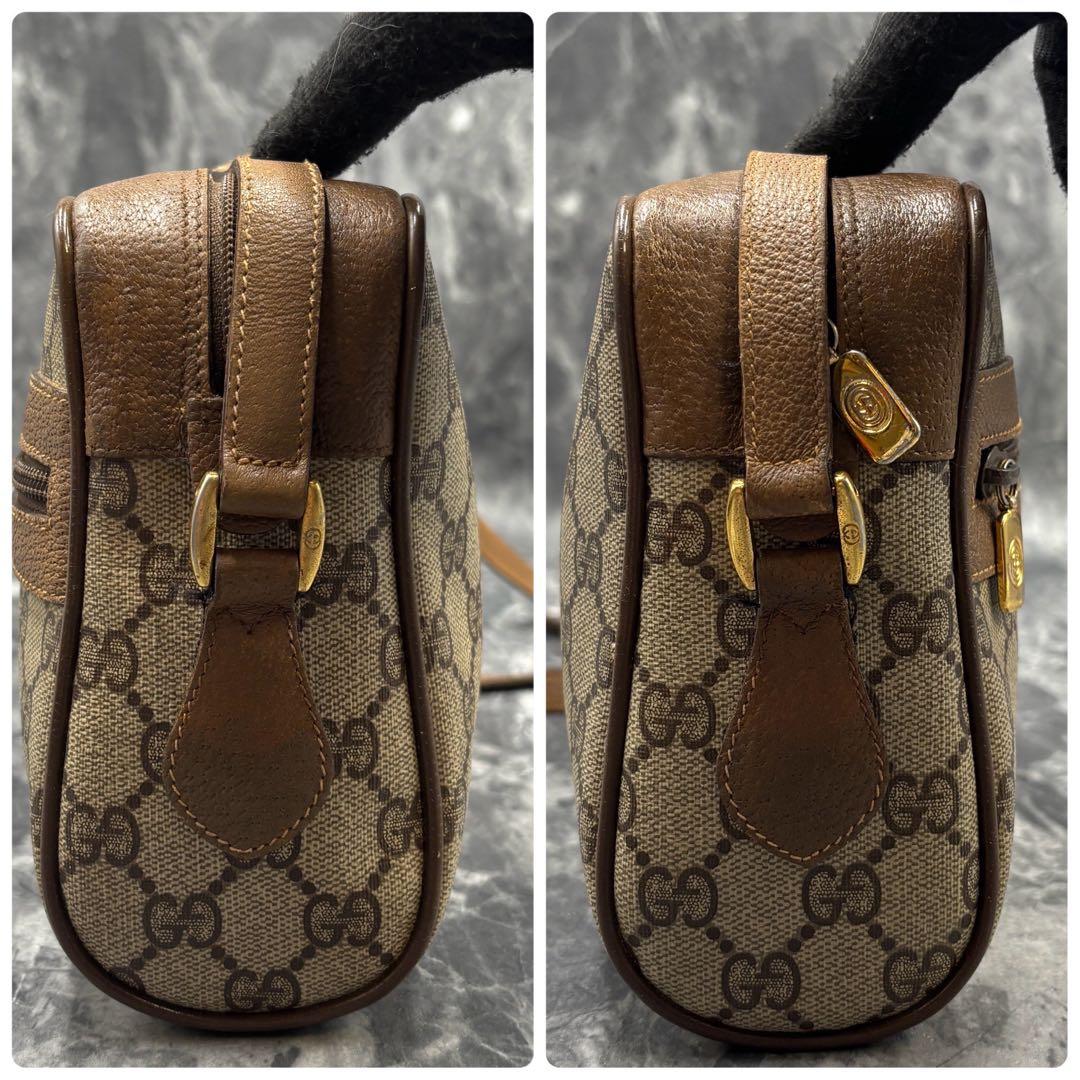 ✨美品✨GUCCI GG シェリーライン ショルダーバッグ ベージュ レザー