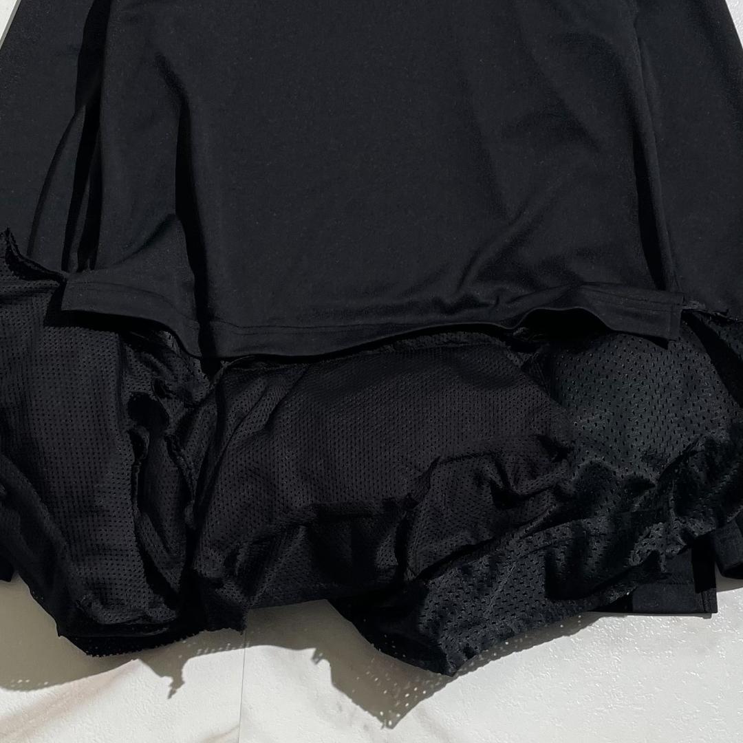 25ss 極美品　コムデギャルソン　3Dメッシュパーツ付き　ロングカットソー　黒