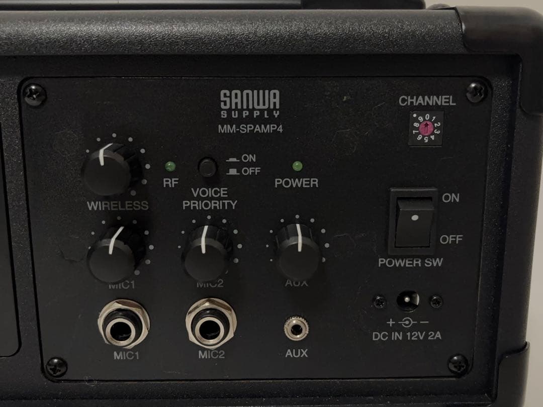 動作OK SANWA マイク付き 拡声器スピーカー MM-SPAMP4 -500