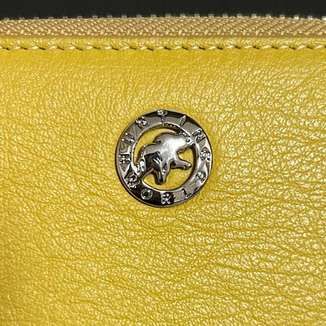 ハンティングワールド　長財布　クリームイエロー
