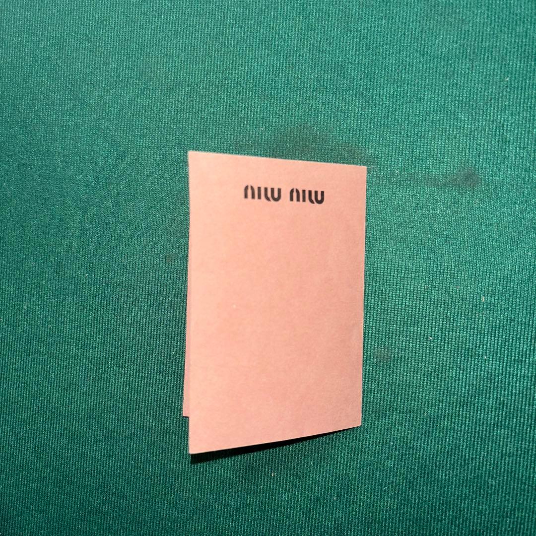 miu miu VITELLO LUX ハンドバッグ 2way リボン ブルー