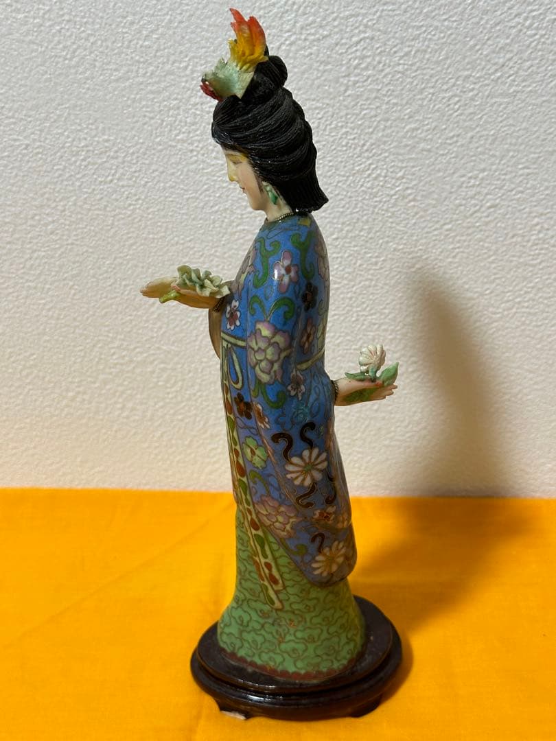 景泰藍 七宝焼美人 中国骨董