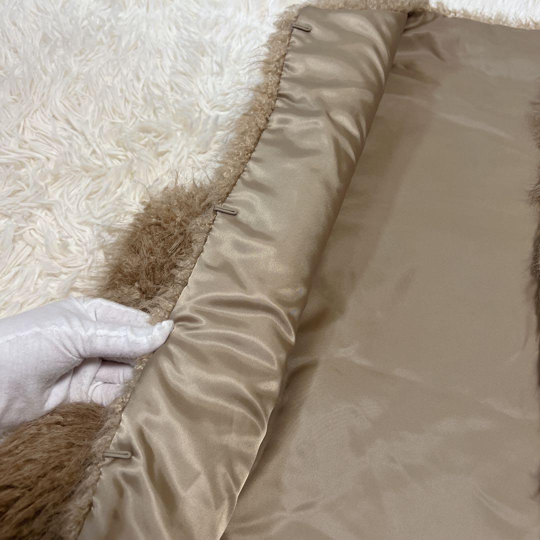 《極美品》アナイ　2023 フェイクファー ジレ ベスト ブラウン 38 ロング