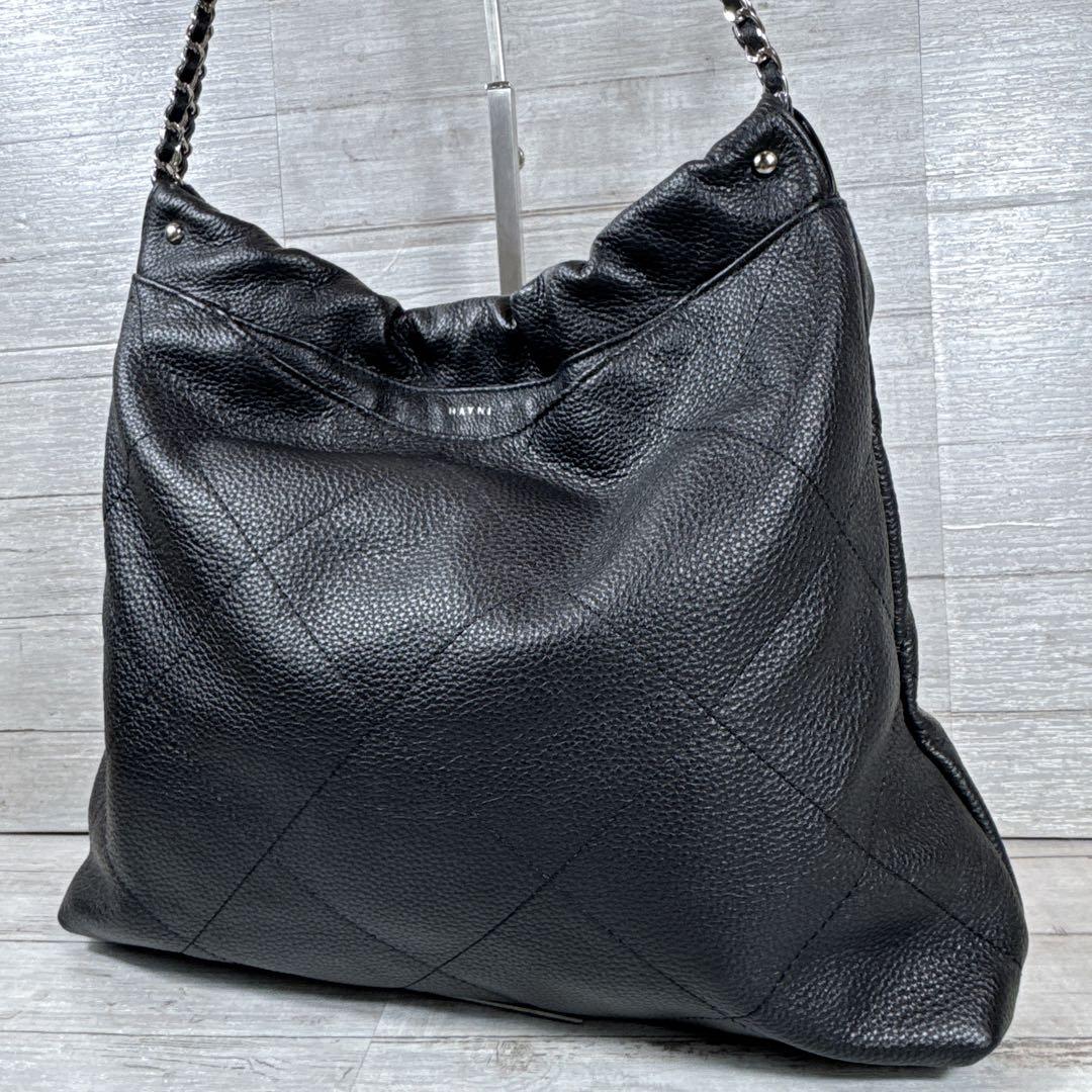 美品 ヘイニ　バルメド　キルティングチェーン　バック　ショルダー　シルバー金具