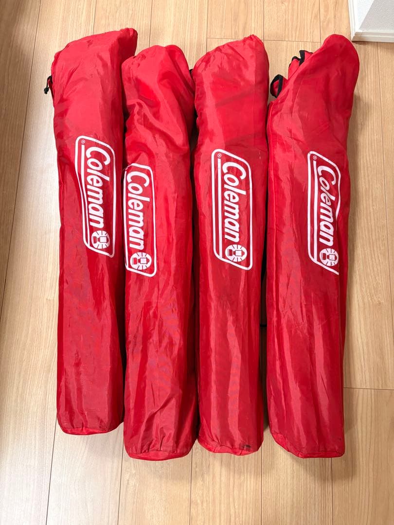 Coleman 折りたたみチェア 4脚セット 赤