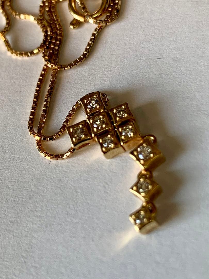 K18 TASAKI 揺れるダイヤモンドネックレス